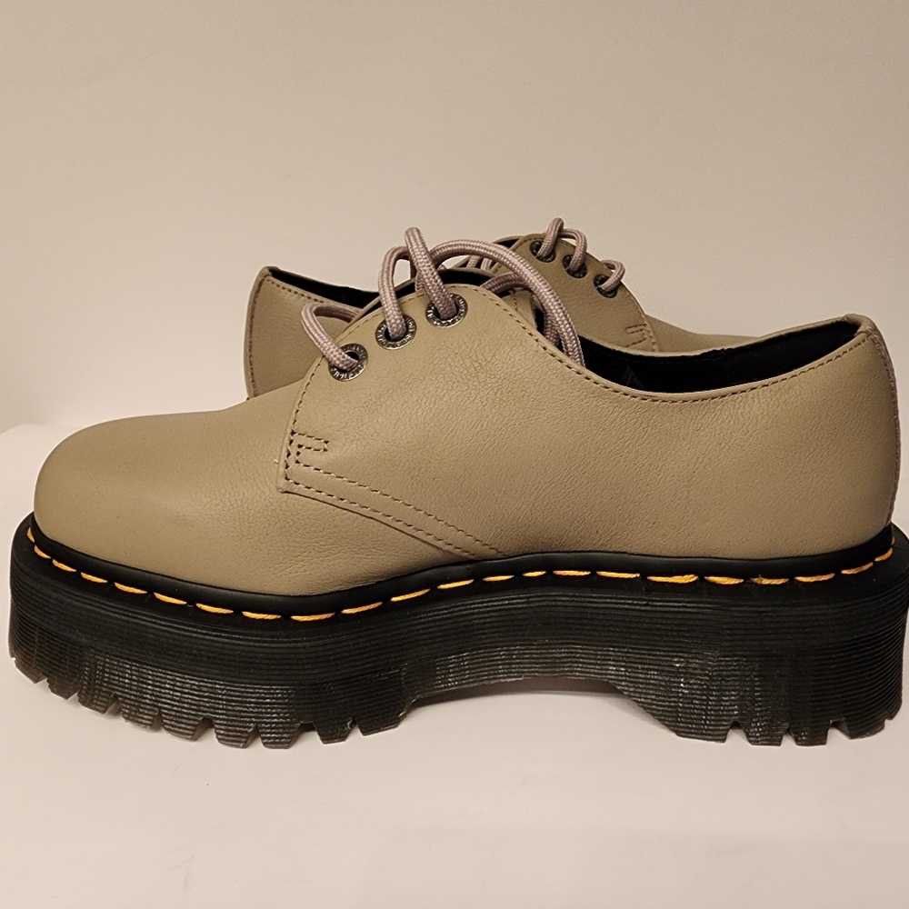 Dr. Martens Platforms1461 Quad II Platform Derby In Warmed Stone Unisex - Picture 13 of 16